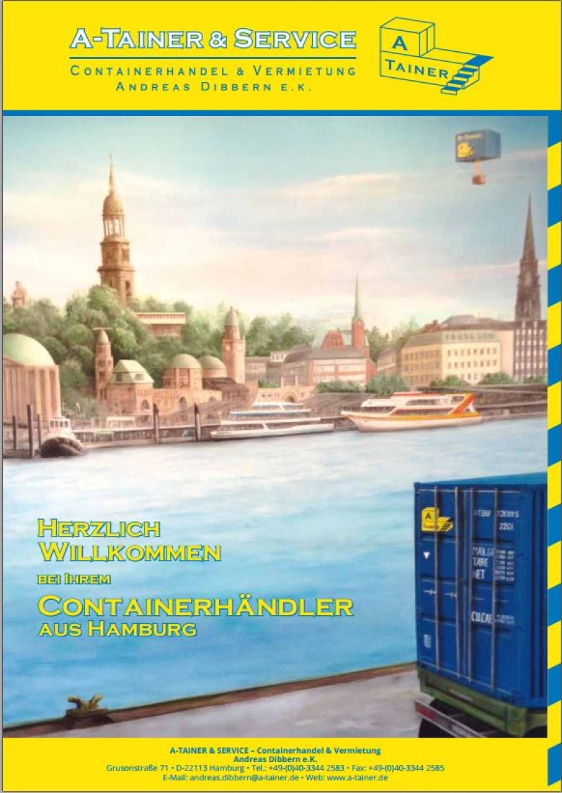 A-TAINER Service-Broschüre Titel